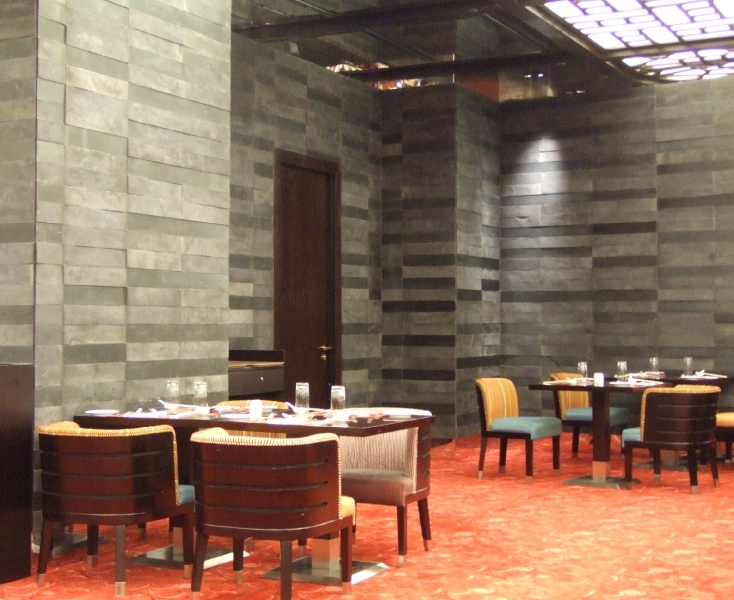 Grand Lisboa viešbutis ir kazino Makao – SSQ Riverstone architektūrinis akmuo Grand Buffet restorano sienų apdailai